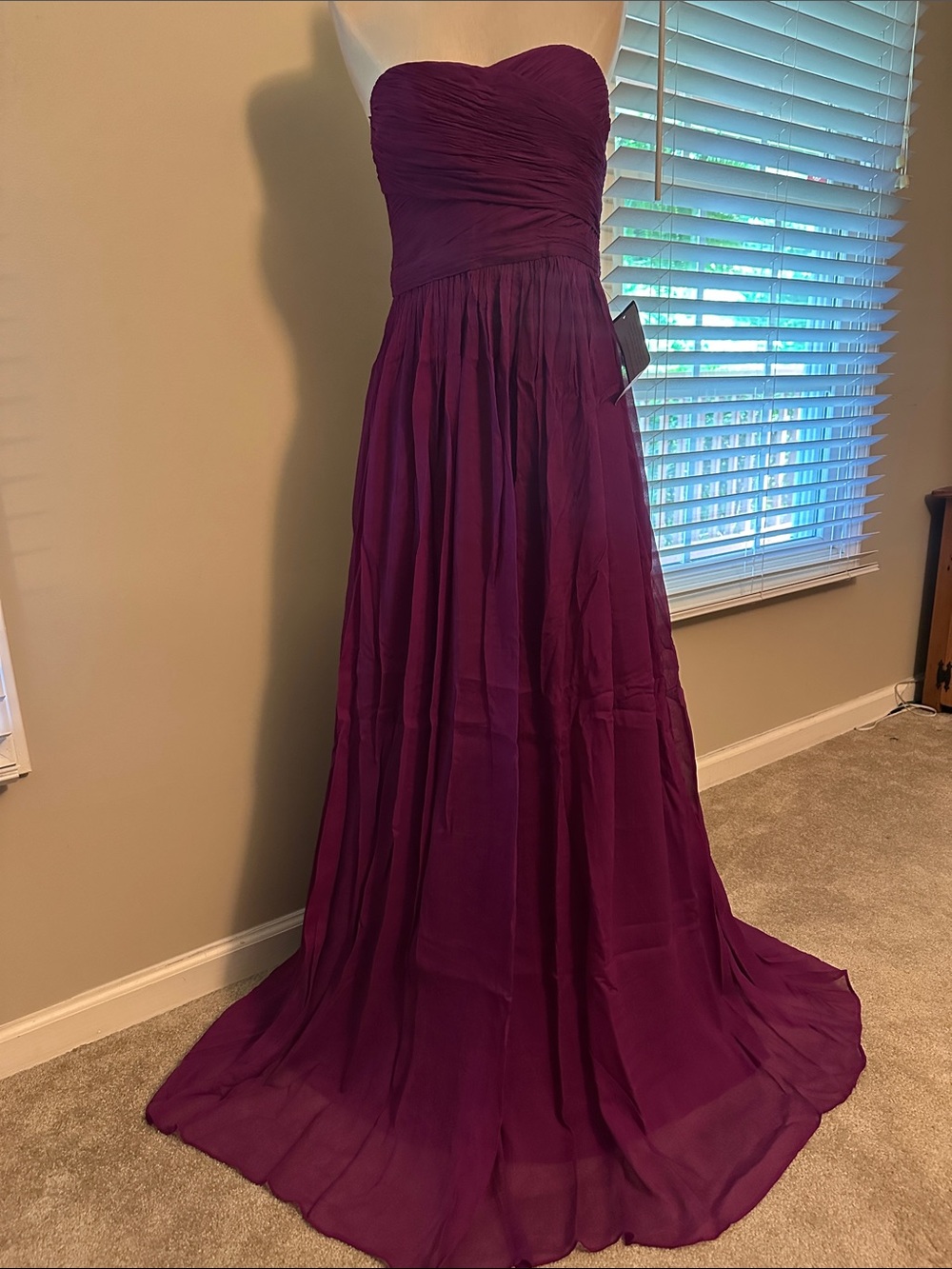 J. Crew Arabelle Strapless in Spiced Wine Maxi Gown